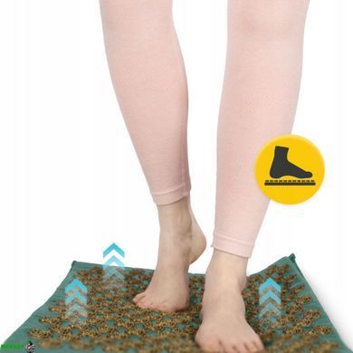Килимок акупунктурний з подушкою 4FIZJO Eco Mat XL Аплікатор Кузнєцова Navy Green/Gold (P-5907739313614)