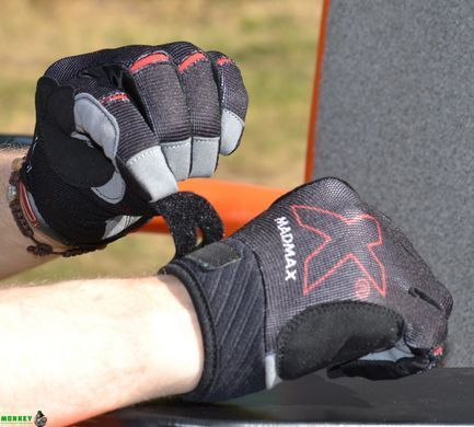 Перчатки для фитнеса MadMax MXG-103 X Gloves Black/Grey L