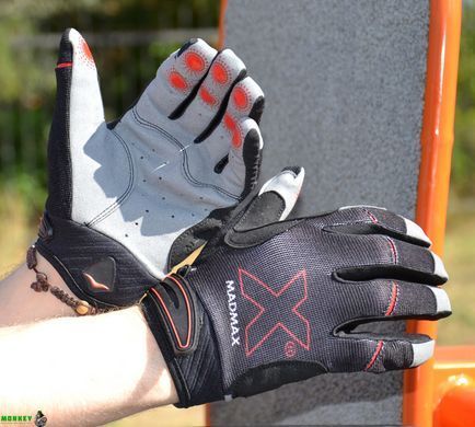 Перчатки для фитнеса MadMax MXG-103 X Gloves Black/Grey L