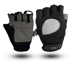 Перчатки для фитнеса PowerPlay 9100 черно-серые S