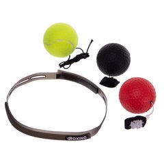 Пневмотренажер для боксу з трьома м'ячами fight ball SP-Sport BO-1086 кольори в асортименті