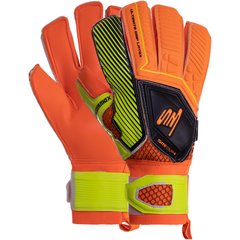 Перчатки вратарские SOCCERMAX GK-011 размер 8-10 оранжевый-желтый