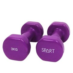 Гантель вінілова SPART 3 кг / пара / фіолетові