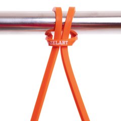 Резина для подтягиваний (лента силовая) Zelart FI-941-1 POWER BANDS (размер 2000x6,4x4,5мм, жесткость ХХXS, оранжевый)