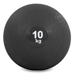 Мяч набивной слэмбол для кроссфита Record SLAM BALL FI-5165-10 10кг (резина, минеральный наполнитель, d-23см,черный)