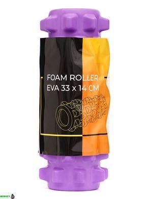 Массажный ролик Cornix EVA 33 x 14 см (валик, роллер) XR-0322 Violet