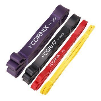Эспандер-петля Cornix Power Band 2-38 кг (резина для фитнеса и спорта) набор 4 шт XR-0087