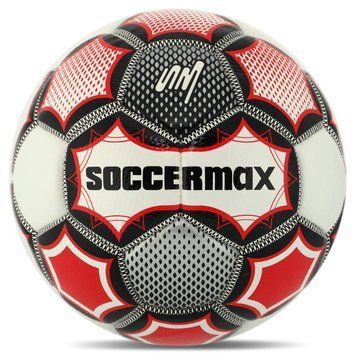 Мяч футбольный CRYSTAL SOCCERMAX FB-7997 Белый-красный №5 PU