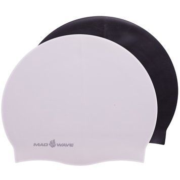 Шапочка для плавания двухсторонняя MadWave Reverse CHAMPION M055001 Черный-белый