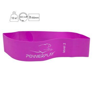 Фітнес-резинка PowerPlay 4140 Level 2 (600*60*0.8мм, 10 кг) Фіолетова