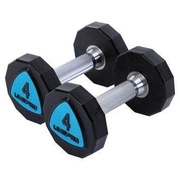 Гантели профессиональные с полиуретановым покрытием LiveUp LP8003-4 (2х4кг)