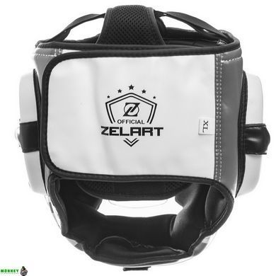 Шолом для єдиноборств Zelart BO-1360 Чорний-білий S