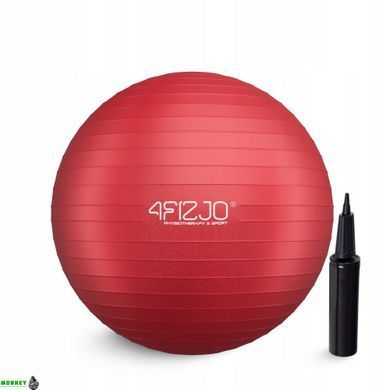 М'яч для фітнесу (фітбол) 4FIZJO 55 см Anti-Burst Red (P-5907222931509)