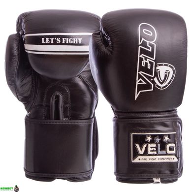 Боксерські рукавиці шкіряні VELO VL-8186 10-12 унцій кольори в асортименті