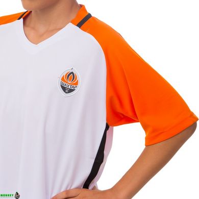 Форма футбольна дитяча з символікою футбольного клубу ШАХТАР виїзна 2017 SP-Sport CO-3900-SH1 XS-XL білий-жовтогарячий