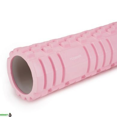 Массажный ролик Cornix EVA 45 x 14 см (валик, роллер) XR-0037 Light Pink