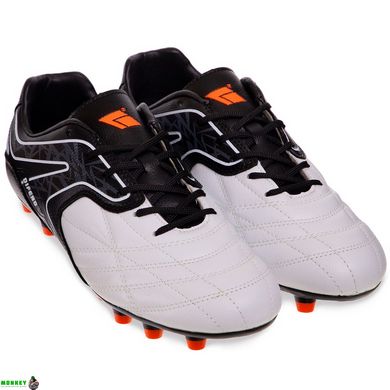 Бутсы футбольные DIFENO 170210-3 размер 40-45 белый-черный-оранжевый