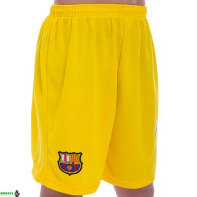 Форма футбольная детская с символикой футбольного клуба BARCELONA MESSI 10 гостевая 2020 SP-Planeta CO-0975 6-14 лет желтый