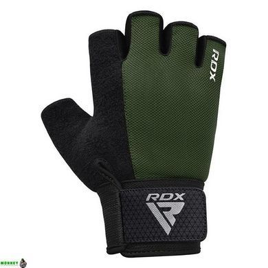 Рукавички для фітнесу RDX W1 Half Army Green Plus S