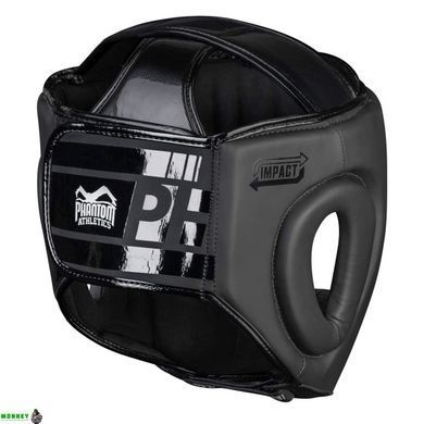 Боксерский шлем Phantom APEX Face Saver Black (капа в подарок)