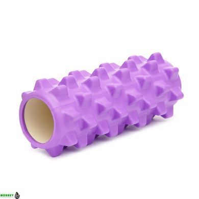 Массажный ролик Cornix EVA 33 x 14 см (валик, роллер) XR-0322 Violet