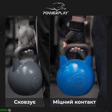 Рукавички для фітнесу PowerPlay 9100 чорно-сірі S