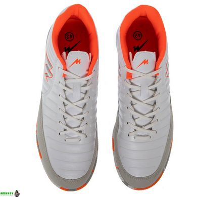 Взуття для футзалу чоловіча Merooj 220332-5 розмір 40-45 білий-помаранчевий