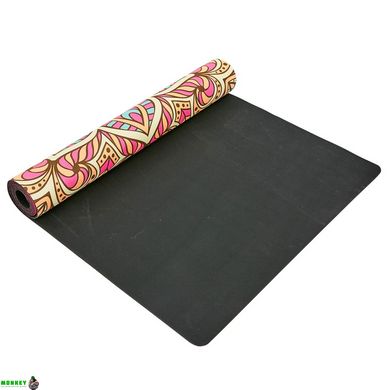 Коврик для йоги Замшевый Record FI-5662-48 размер 183x61x0,3см розовый