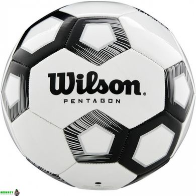 М'яч футбольний Wilson Pentagon white/black size 5