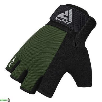 Рукавички для фітнесу RDX W1 Half Army Green Plus S