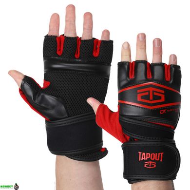 Перчатки для смешанных единоборств MMA TAPOUT SB168520 S-XL черный-красный