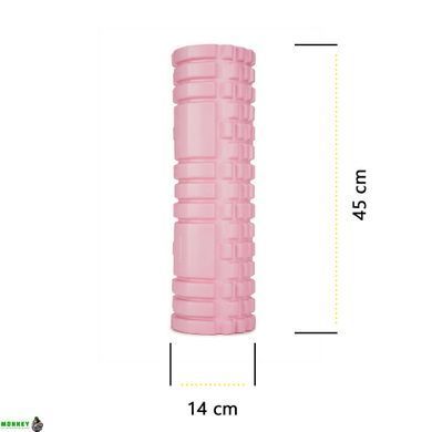 Массажный ролик Cornix EVA 45 x 14 см (валик, роллер) XR-0037 Light Pink