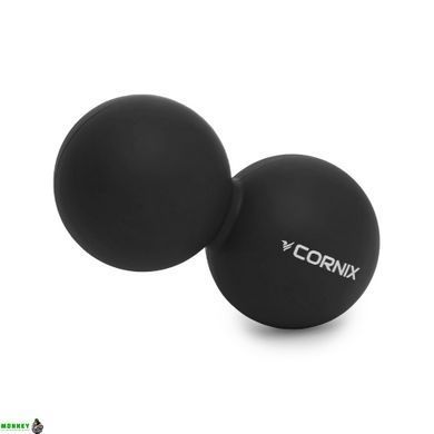 Массажный мяч Cornix Lacrosse DuoBall 6.3 x 12.6 см XR-0113 Black