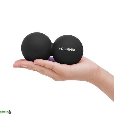 Массажный мяч Cornix Lacrosse DuoBall 6.3 x 12.6 см XR-0113 Black