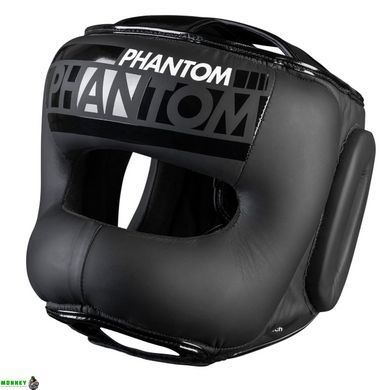 Боксерский шлем Phantom APEX Face Saver Black (капа в подарок)