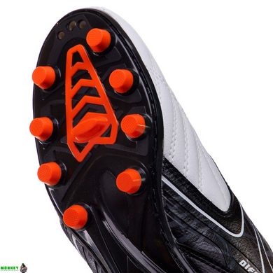 Бутсы футбольные DIFENO 170210-3 размер 40-45 белый-черный-оранжевый