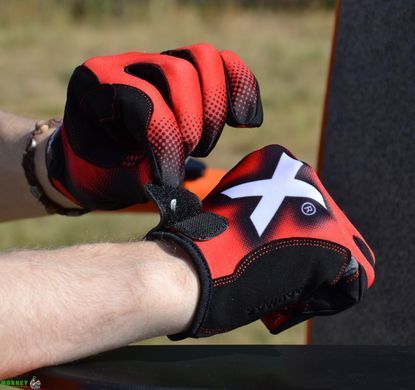 Рукавички для фітнесу MadMax MXG-101 X Gloves Black/Grey/Red L
