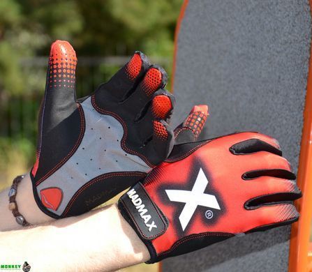 Рукавички для фітнесу MadMax MXG-101 X Gloves Black/Grey/Red L
