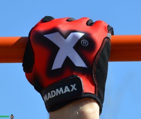 Рукавички для фітнесу MadMax MXG-101 X Gloves Black/Grey/Red L