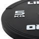 Бамперні диски гумові Bumper Plates LiveUp LP8331-5 &oslash;50.5мм 5кг чорний