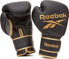 Боксерські рукавички Reebok Boxing Gloves чорний, золото Чол 10 унцій