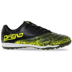 Взуття для футзалу чоловіче DIFENO 191028A-1 розмір 40-45 темно-зелений-лимонний-чорний