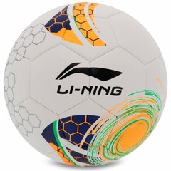 Мяч футбольный №5 PU+EVA Клееный LI-NING LFQK579-1 (клееный, белый-желтый)