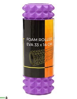 Массажный ролик Cornix EVA 33 x 14 см (валик, роллер) XR-0328 Violet