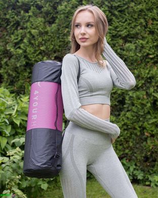 Коврик для йоги и фитнеса + чехол 4yourhealth Fitness Yoga Mat 0125 (180*61*1см) Розовый
