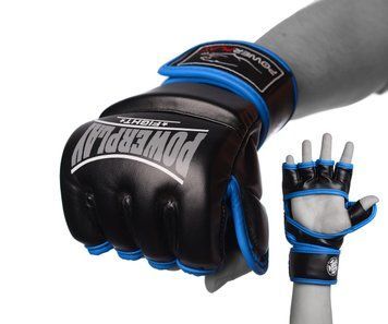 Перчатки для MMA PowerPlay 3058 черно-синие XL
