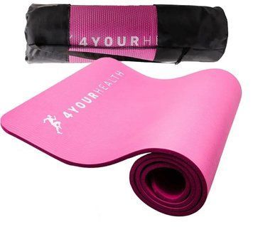 Коврик для йоги та фітнесу + чохол 4yourhealth Fitness Yoga Mat 0125 (180*61*1см) Розовий