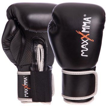 Рукавички боксерські MAXXMMA GB01S Чорний 12 унції