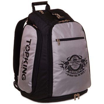 Рюкзак-сумка спортивная TOP KING TKGMB-02 90л черный-серый