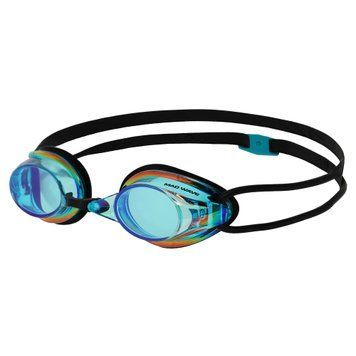 Очки для плавания стартовые MadWave STREAMLINE Rainbow M045703 Синий-черный